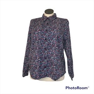 The Tog shop Long Sleeve Button Up Shirt  Women’s Size PXL multicolor floral